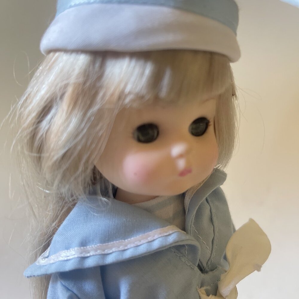 RARE Effanbee Vintage 90s DOLL, Sailor Girl, 7" TALL 1987 Serial 20800 Stamped